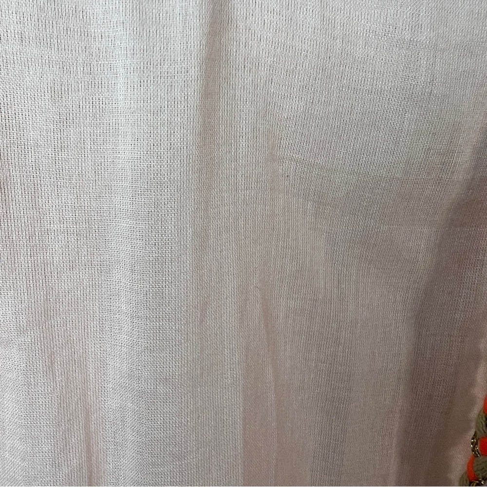 Shiraleah Pink Flutter Sleeve Pom Trim Swim Coverup One Size Boho Beach - Picture 7 of 16